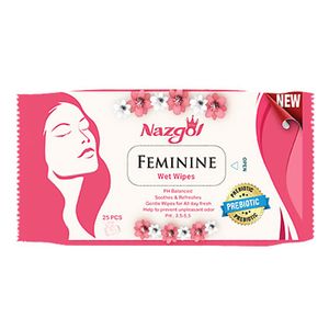 دستمال مرطوب نازگل مدل 02 بسته 25 عددی